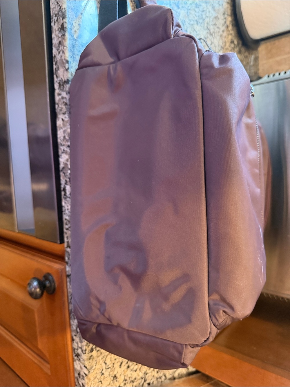 Tumi Women's Eggplant Nylon Backpack with Titanium-Tone Zipper Accents - Picture 5 of 13